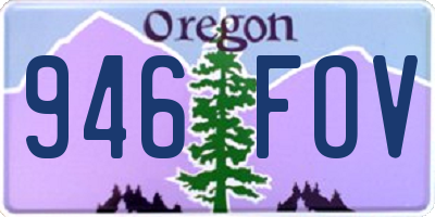 OR license plate 946FOV