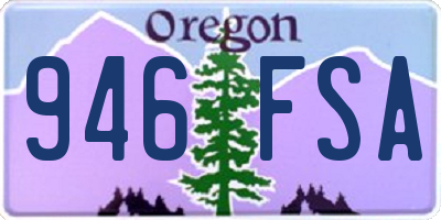 OR license plate 946FSA