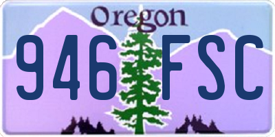 OR license plate 946FSC