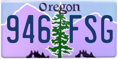 OR license plate 946FSG