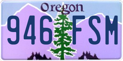 OR license plate 946FSM