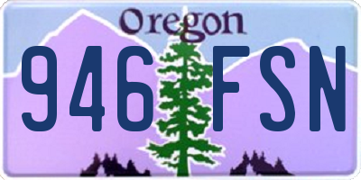 OR license plate 946FSN