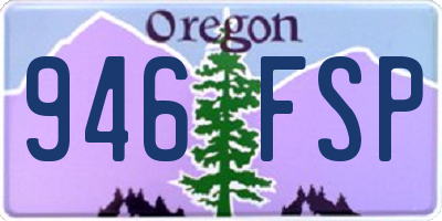 OR license plate 946FSP