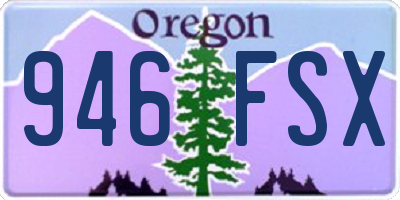 OR license plate 946FSX
