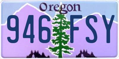 OR license plate 946FSY