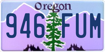 OR license plate 946FUM