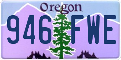 OR license plate 946FWE