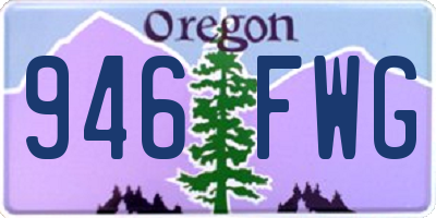 OR license plate 946FWG