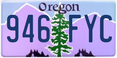 OR license plate 946FYC