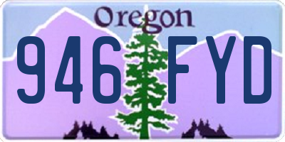 OR license plate 946FYD