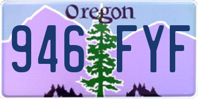 OR license plate 946FYF