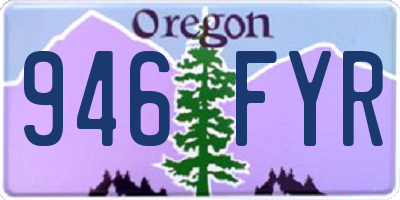 OR license plate 946FYR