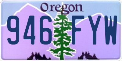 OR license plate 946FYW