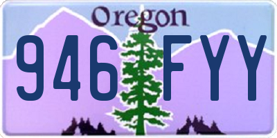 OR license plate 946FYY