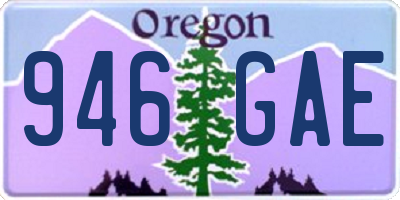 OR license plate 946GAE