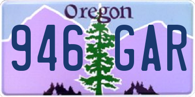 OR license plate 946GAR