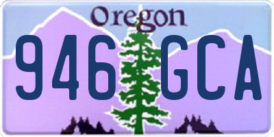 OR license plate 946GCA