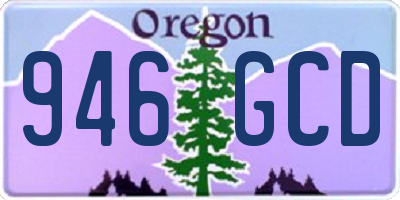 OR license plate 946GCD