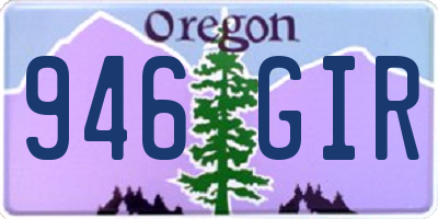 OR license plate 946GIR