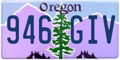 OR license plate 946GIV