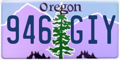 OR license plate 946GIY