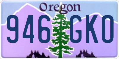OR license plate 946GKO