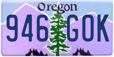 OR license plate 946GOK