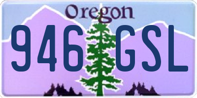 OR license plate 946GSL