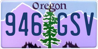 OR license plate 946GSV