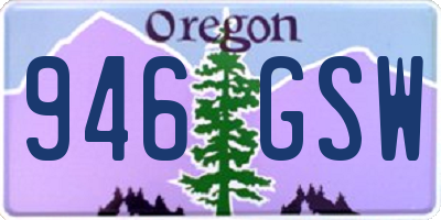 OR license plate 946GSW
