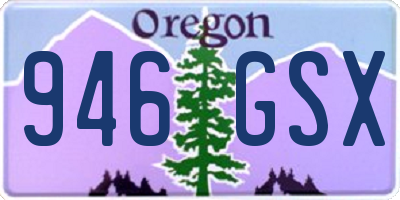 OR license plate 946GSX