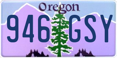 OR license plate 946GSY