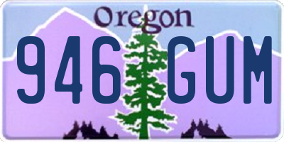 OR license plate 946GUM