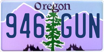OR license plate 946GUN
