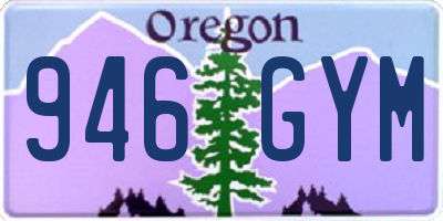 OR license plate 946GYM