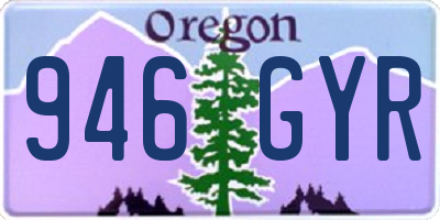 OR license plate 946GYR