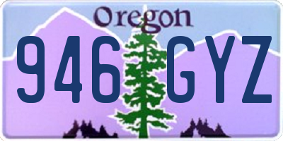 OR license plate 946GYZ