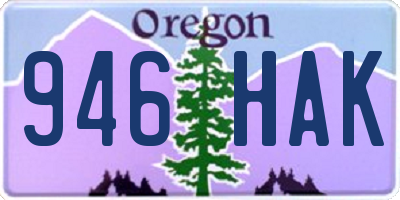 OR license plate 946HAK