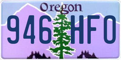 OR license plate 946HFO