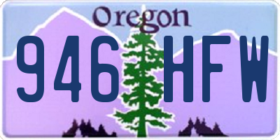 OR license plate 946HFW