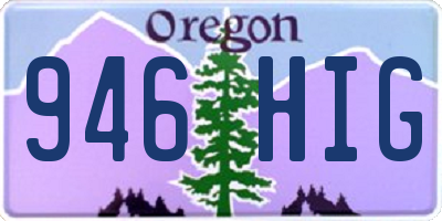 OR license plate 946HIG