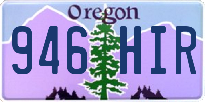 OR license plate 946HIR