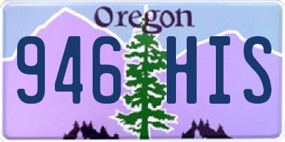 OR license plate 946HIS