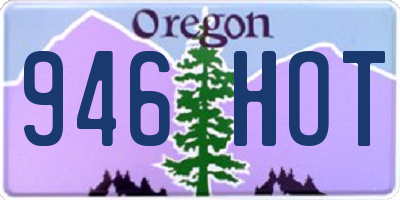 OR license plate 946HOT