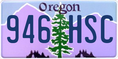 OR license plate 946HSC