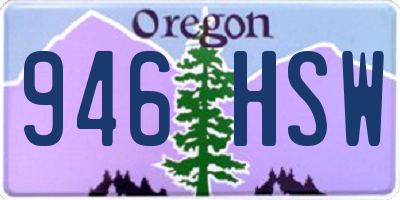 OR license plate 946HSW