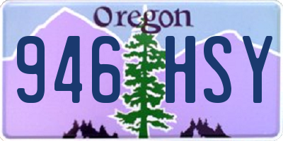OR license plate 946HSY