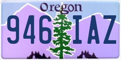 OR license plate 946IAZ