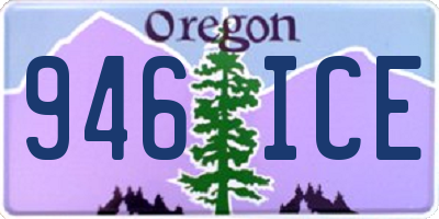 OR license plate 946ICE