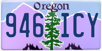 OR license plate 946ICY